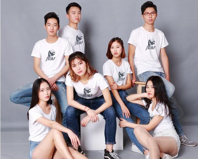 白色短袖T恤定制 白色短袖T恤定制