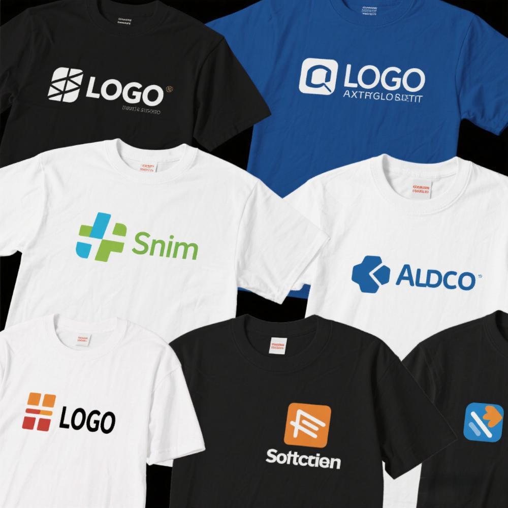 logo在不同的定制商務T恤的位置和樣式