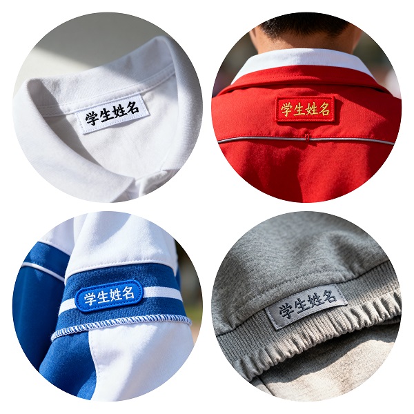 學(xué)生名字在校服的常見區(qū)域